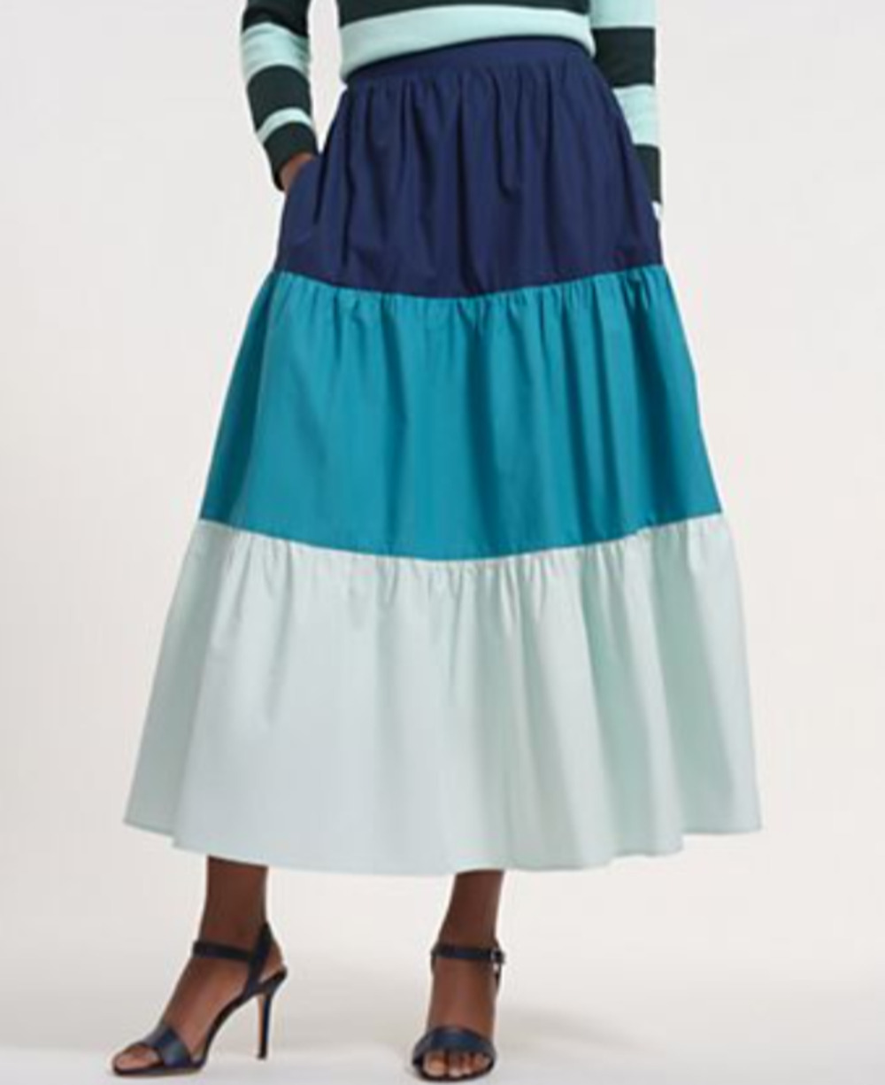 Isaac Mizrahi Women's Maxi Skirt Blue Size XL 3650